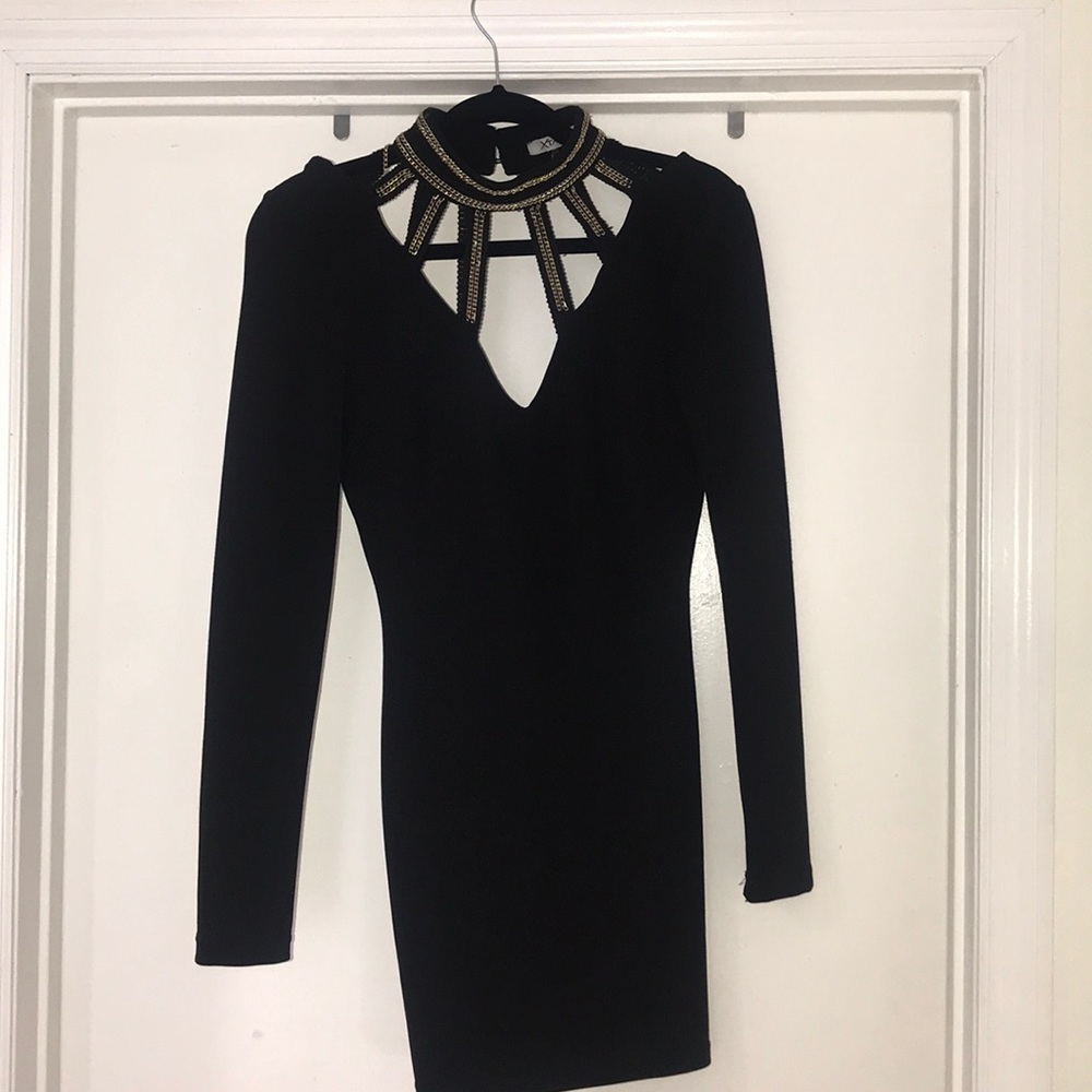 Black mini dress